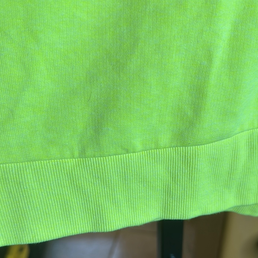 Zara Neon Yellow “No Need To Stress” Oversized Sweatshirt Pullover Size Small - Picture 7 of 9